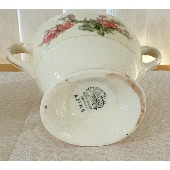 VTG Homer Laughlin Eggshell Georgian Cream And Sugar Set Heather Rose Collection - Picture 8 of 11
